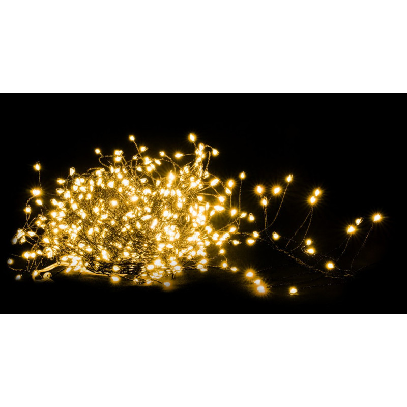 Гирлянда-кластер, черная струна, Luca Lighting, 11 м, теплый белый (1288843804)