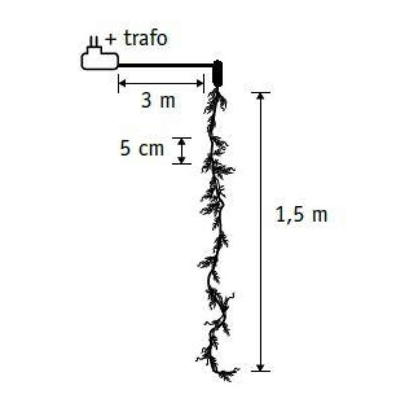 Гирлянда Пестрая ветвь, Luca Lighting, 150 см, белая (1289304440)