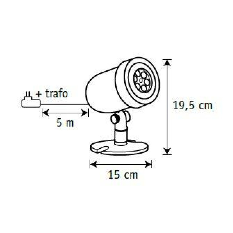 Проектор LED на 12 карточек, Luca, холодный белый (1289309673)