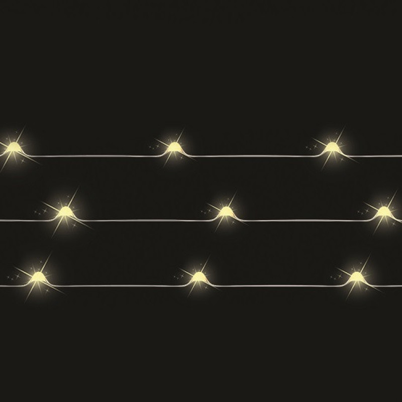 Гирлянда Струна серебряная, Luca Lighting, 8 м, цвет теплый белый (1288917398)