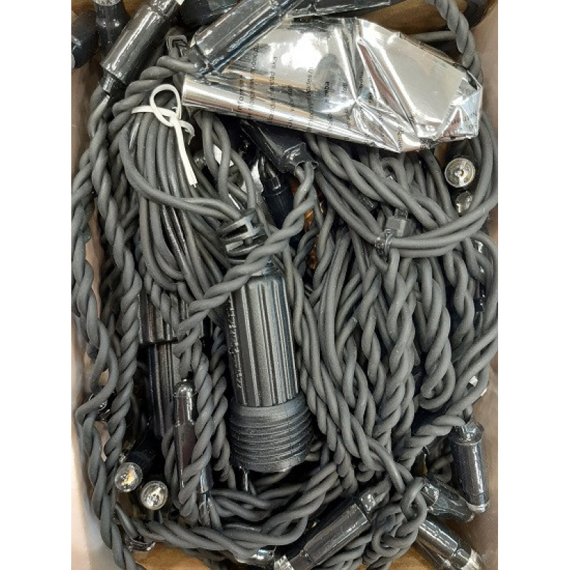 Гирлянда соединительная Бахрома черная, Luca Lighting, 3х0.4 м, теплый белый (1518357855)