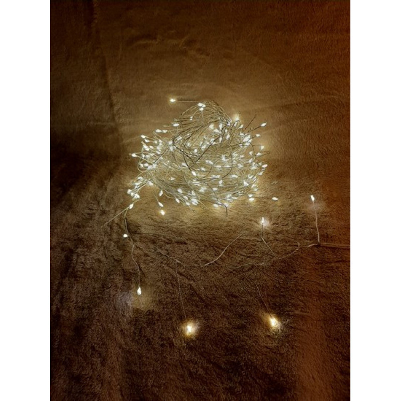 Гирлянда-кластер, серебряная струна, 11 м, Luca Lighting, теплый белый (1528709484)