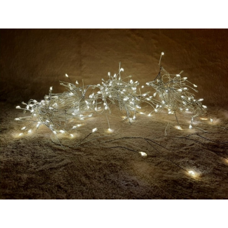 Гирлянда-кластер, серебряная струна, 15 м, Luca Lighting, теплый белый (1528724591)