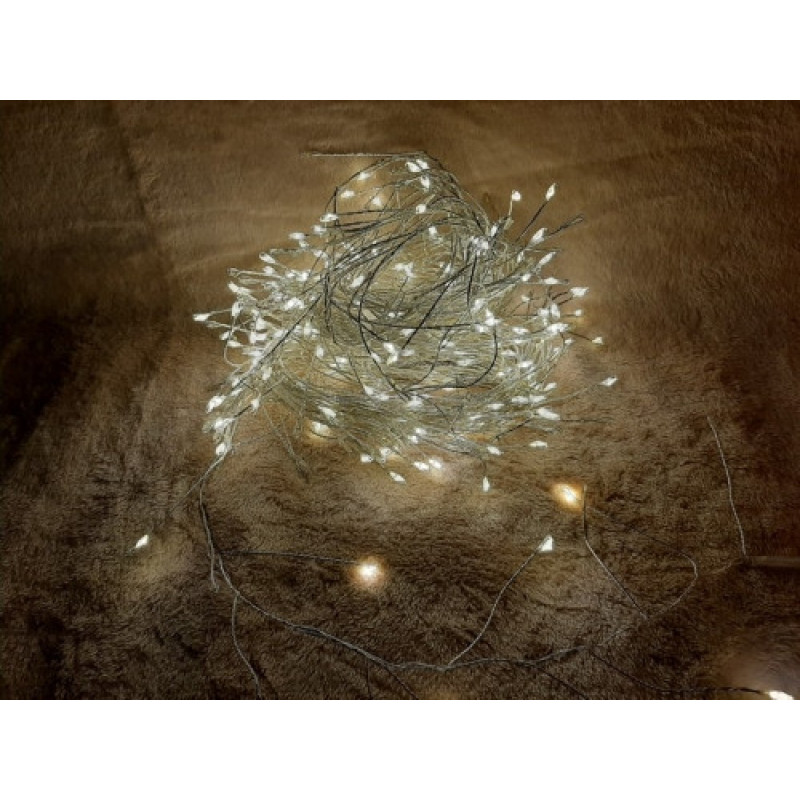 Гирлянда-кластер, серебряная струна, 15 м, Luca Lighting, теплый белый (1528724591)