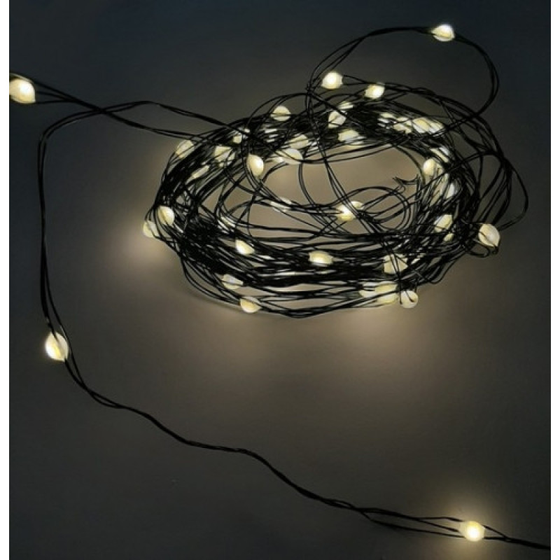 Гирлянда Струна зеленая, Luca Lighting, 18 м, цвет теплый белый (1529012265)