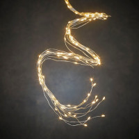 Гирлянда "Охватка струн", "Luca Lighting", 2 м, серебряная струна, цвет теплый белый (1529313089)