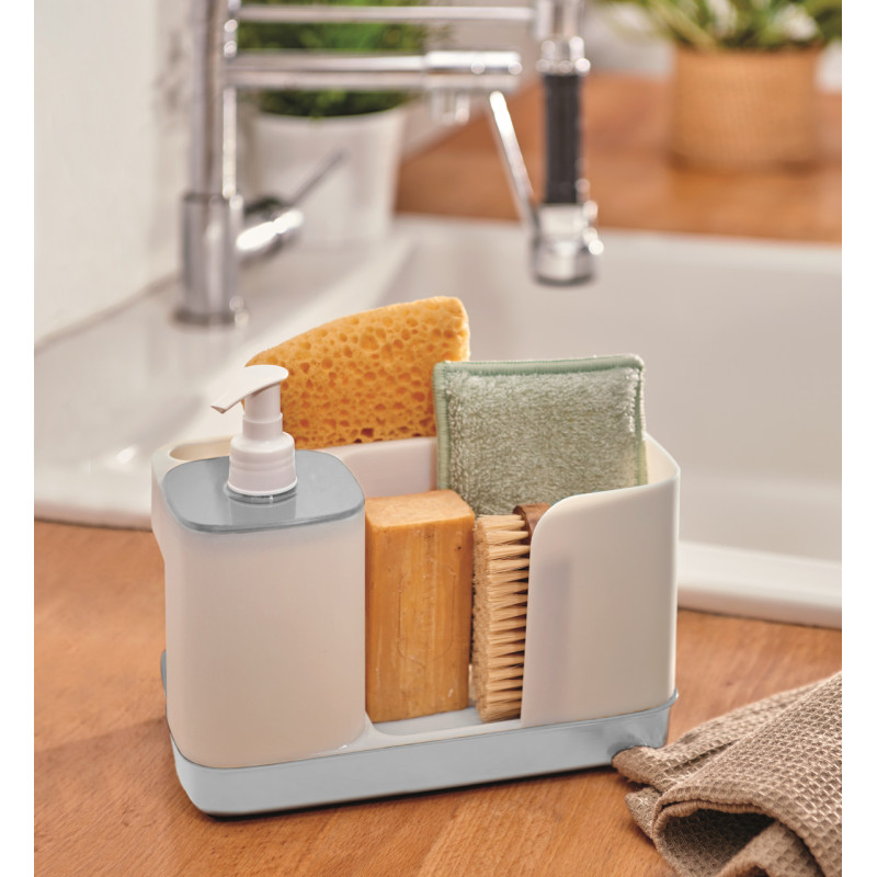 Органайзер кухонный с дозатором для моющего средства Snips, бело-серый (1909439441)