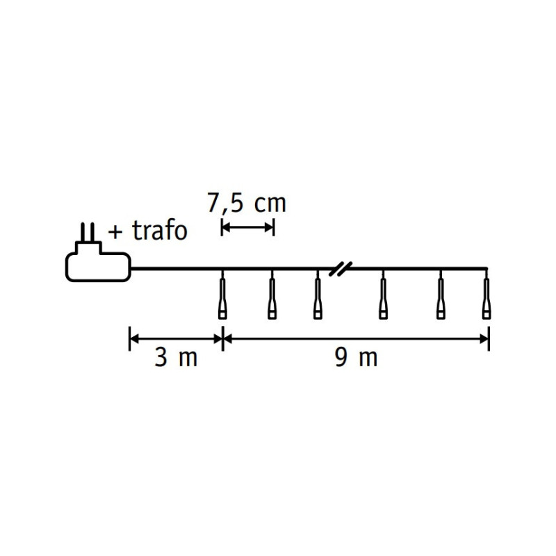 Гирлянда Змейка, Luca Lighting, 12 м, 120 LED теплый белый (2011819196)