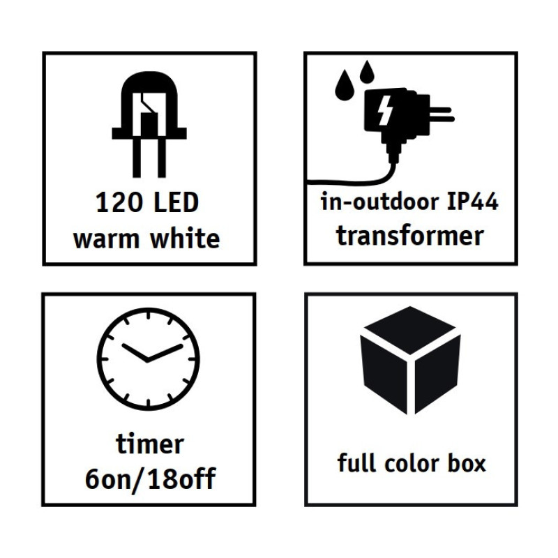 Гирлянда Змейка, Luca Lighting, 12 м, 120 LED теплый белый (2011819196)