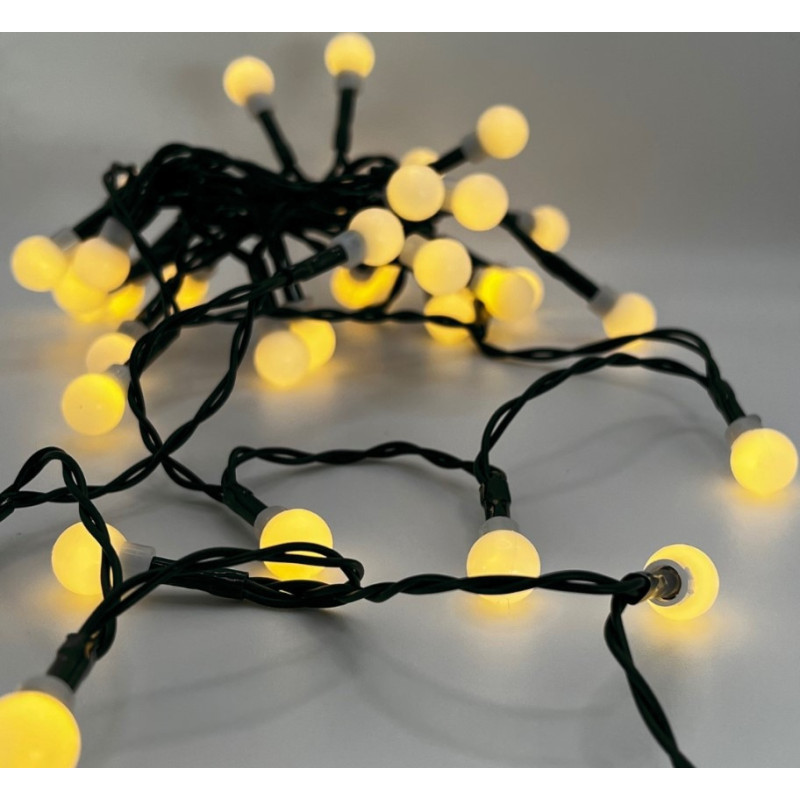 Гирлянда Змейка-шарики, Luca Lighting, 3,9 м, 48 LED теплый белый (2028506686)
