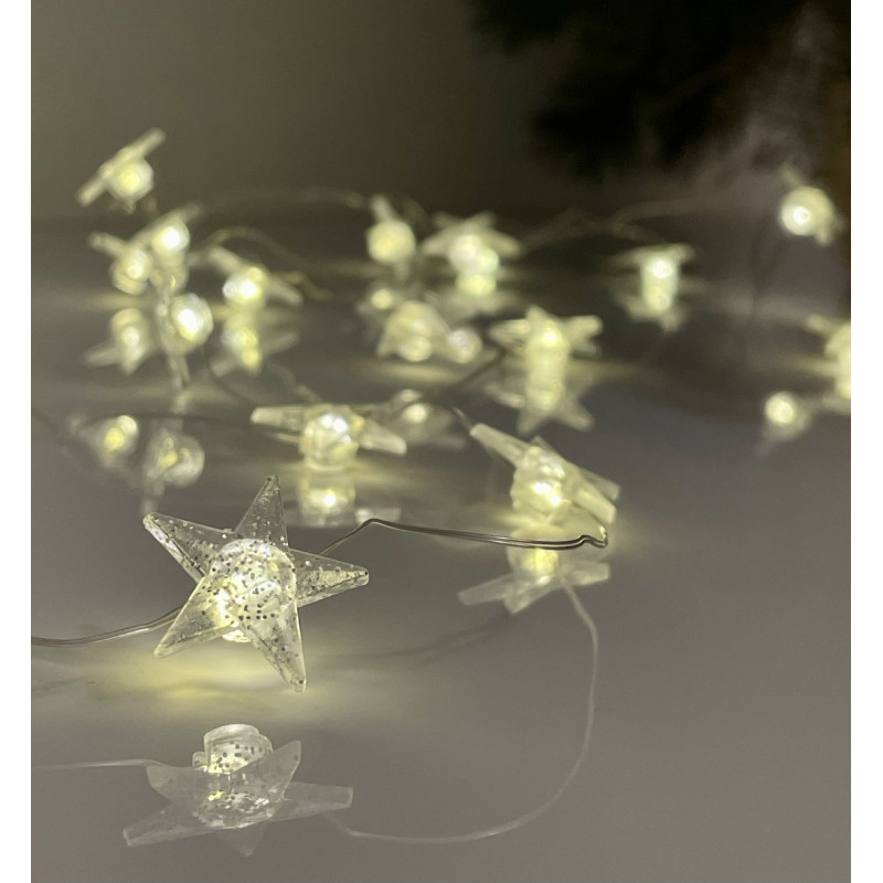 Гирлянда-струна «Звезды» Chomik, 2,2 м, 20 LED теплый белый (2423083108)