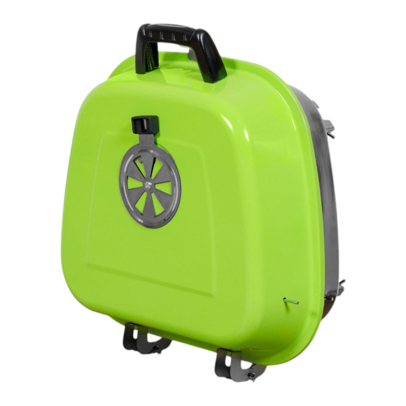 Гриль угольный портативный Time Eco ТЕ-22024, черно-зеленый (2614236615)