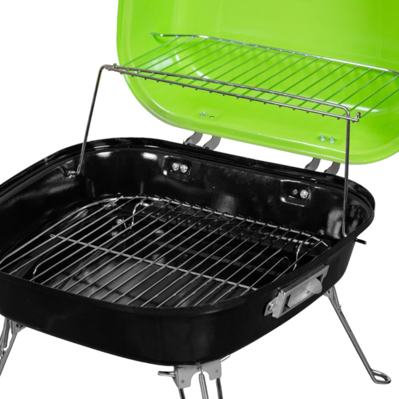 Гриль угольный портативный Time Eco ТЕ-22024, черно-зеленый (2614236615)
