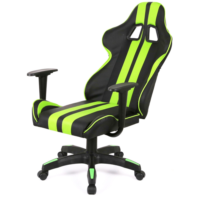 Кресло геймерское Стрик Light ANF Зеленый (PU-черный/салатовый) (160341)