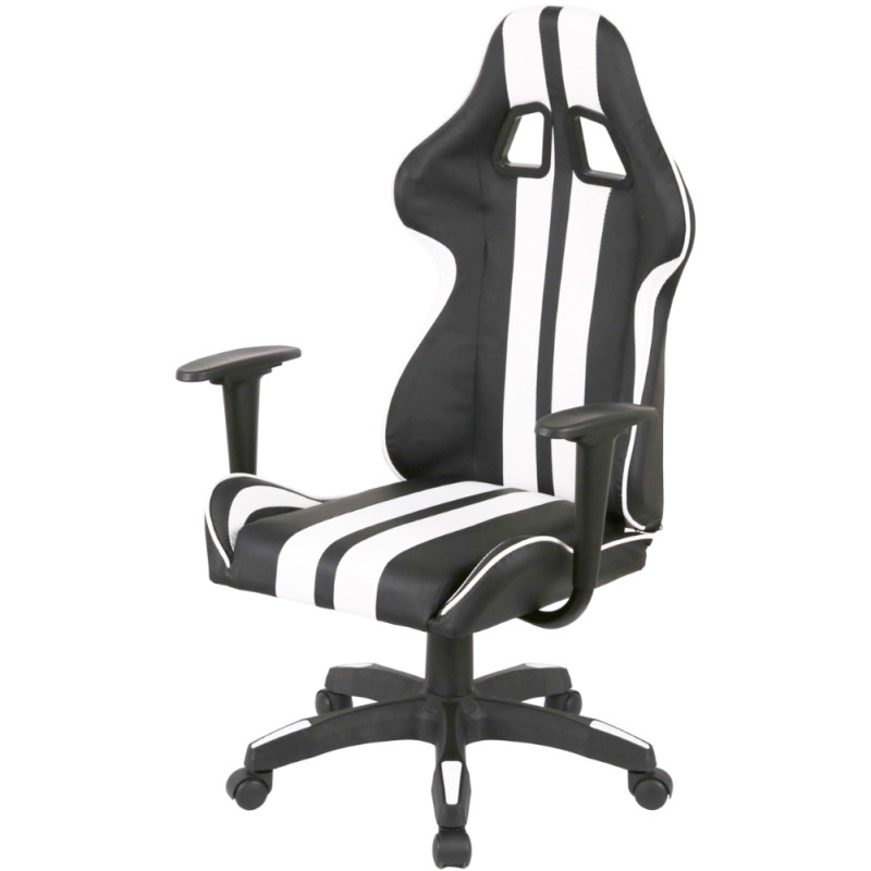 Кресло геймерское Стрик Light ANF Белый (PU-черный/белый) (160343)