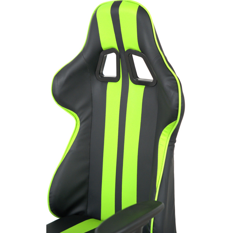 Кресло геймерское Стрик Light ANF Зеленый (PU-черный/салатовый) (160341)