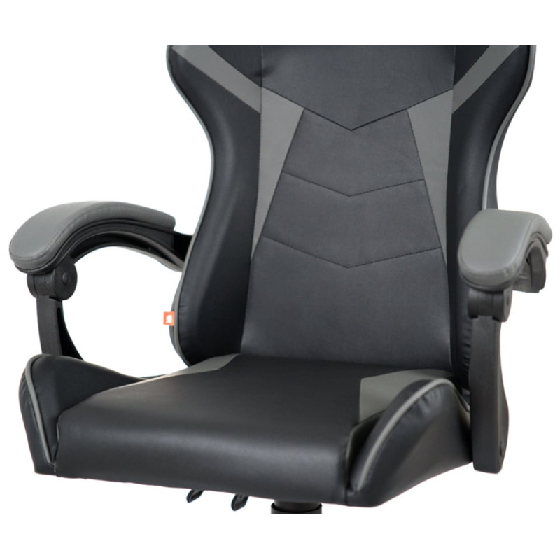 Кресло геймерское Бешкет ANF подростковое Черный (PU-черный/серый) (160338)