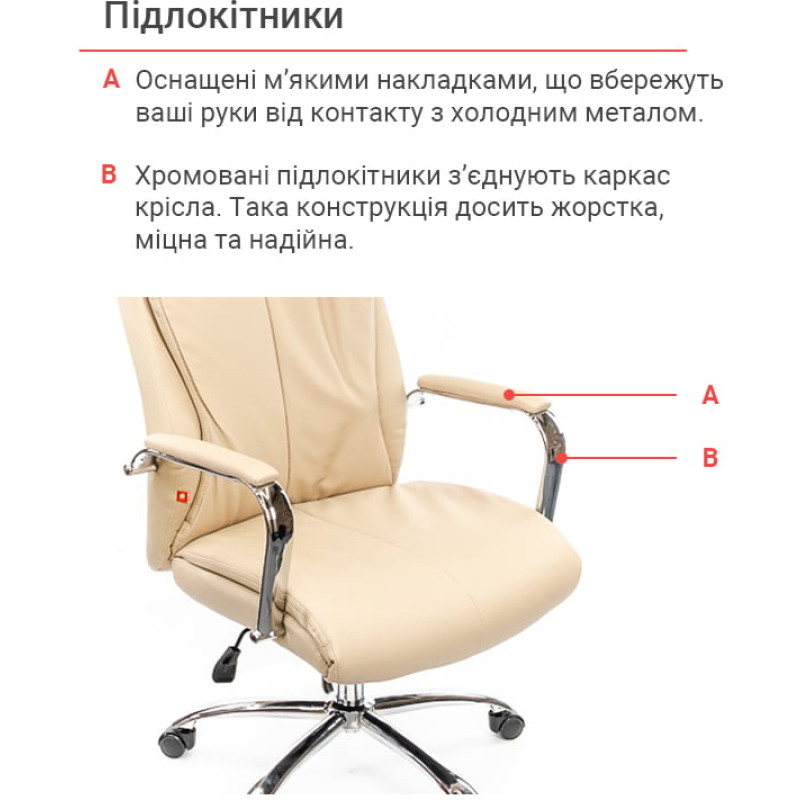 Кресло Маккай CH ANF Бежевый (PU-бежевый) (11414)