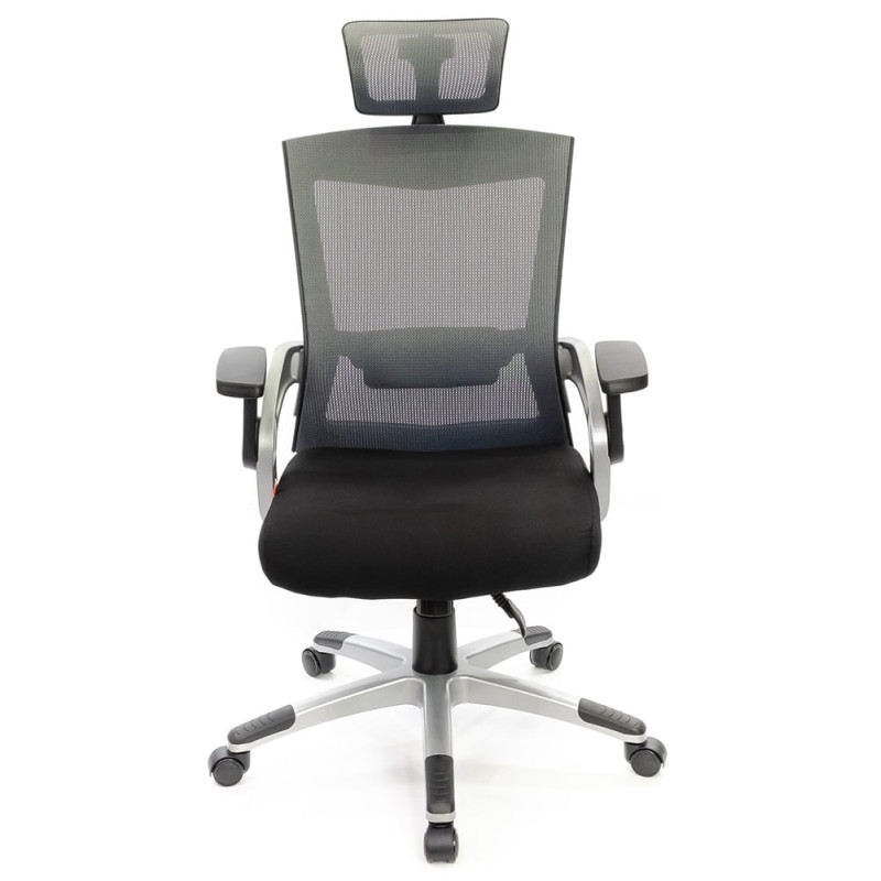 Кресло Прима PL HR ANF Серый (Черный/Серый) (8173)