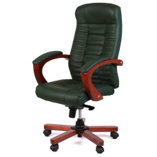 Кресло Атлант EX MB Зеленый (Кожа Lux LC-green) (7383)