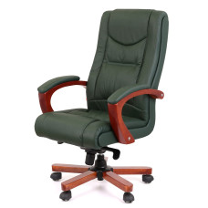 Кресло Артур EX MB Зеленый (Кожа Lux LC-green) (9640)