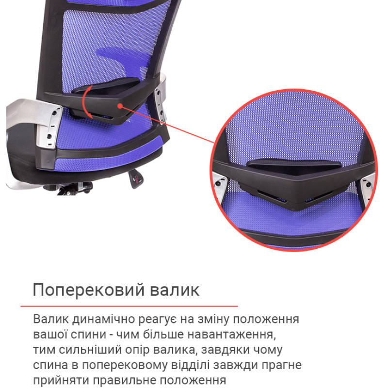 Кресло Прима PL HR ANF Синий (Черный/Синий) (10481)