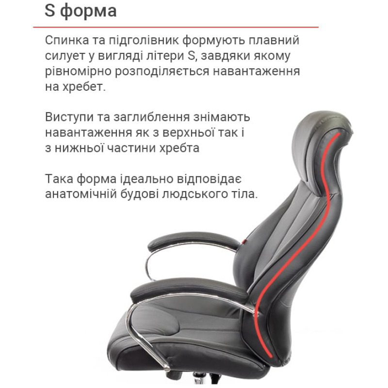 Кресло Сетиф CH ANF Черный (PU-черный) (11423)