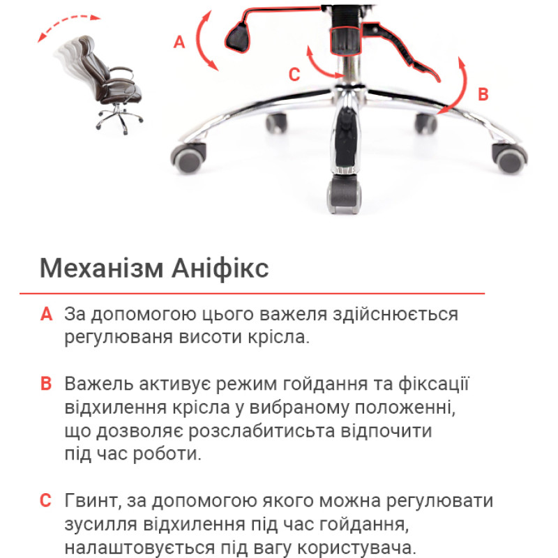Кресло Сетиф CH ANF Коричневый (PU-темно-коричневый) (11201)