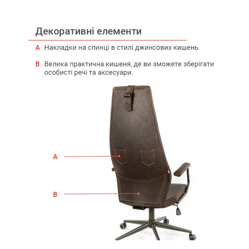 Кресло Ронин CH TILT Коричневый (Wax PU 421 темно-коричневый) (20665)