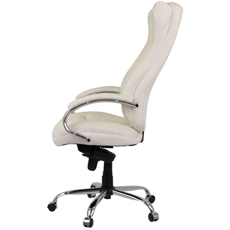Кресло Бадалона CH MB Белый (Кожа Lux LC-W) (86868)