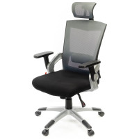 Кресло Прима PL HR ANF Серый (Черный/Серый) (8173)