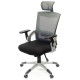 Кресло Прима PL HR ANF Серый (Черный/Серый) (8173)