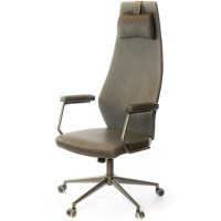 Кресло Ронин CH TILT Серый (Wax PU 424 черно-серый) (12968)