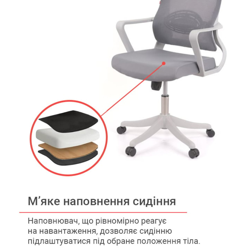 Кресло Нола GR Tilt (UK-916A) Серый (Серый) (136010)