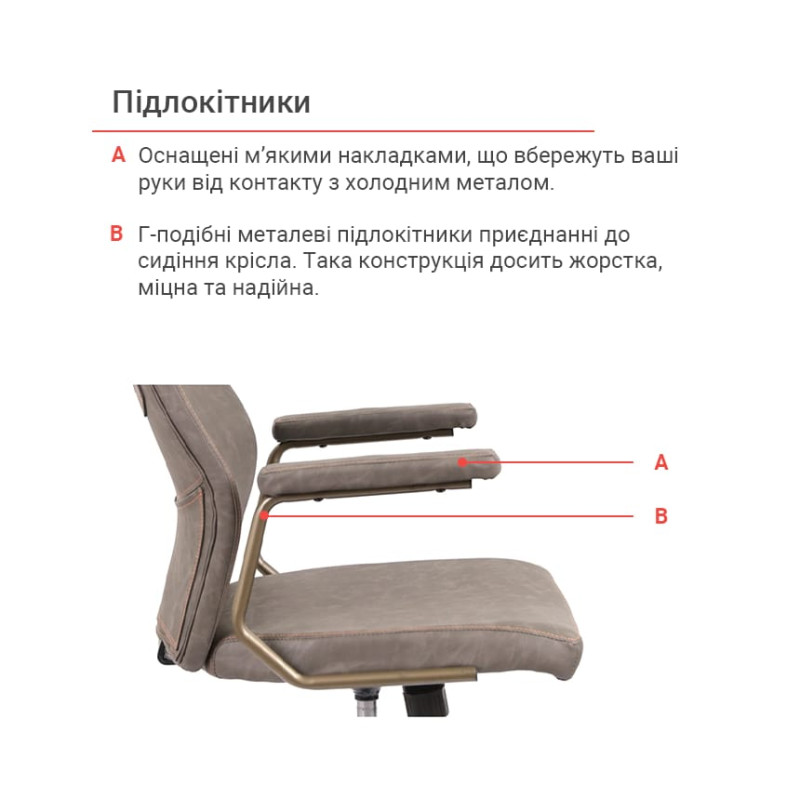 Кресло Ронин CH TILT Серый (Wax PU 425 серый) (144289)