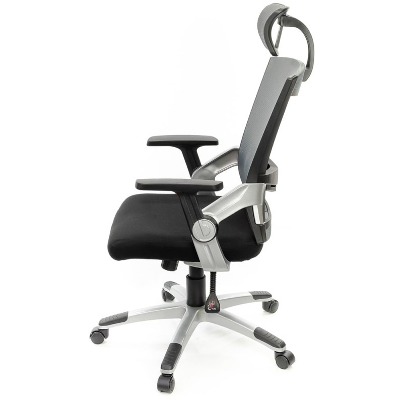 Кресло Прима PL HR ANF Серый (Черный/Серый) (8173)