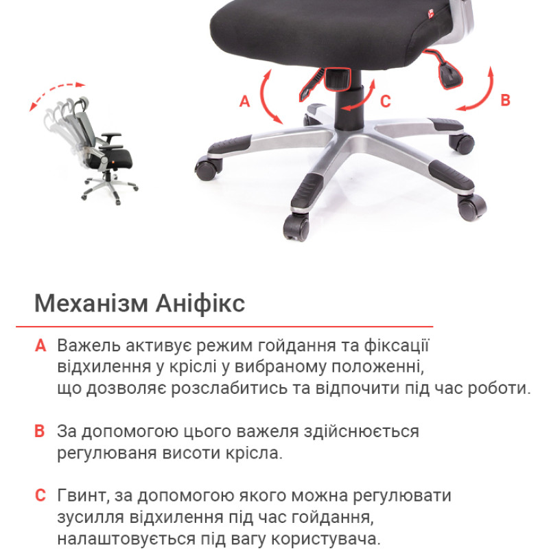 Кресло Прима PL HR ANF Черный (Черный/Черный) (12698)