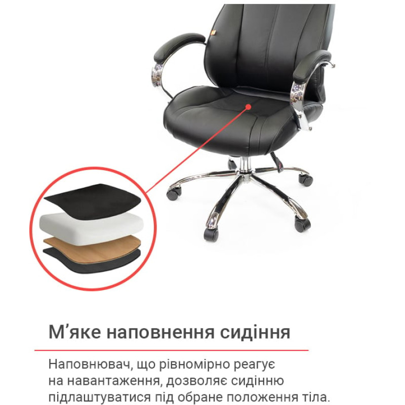 Кресло Сетиф CH ANF Черный (PU-черный) (11423)