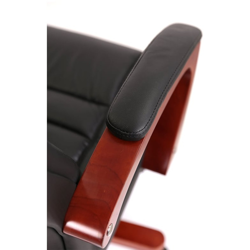 Кресло Гаспар ЕХ МB Черный (Кожа LC-A) (1671)