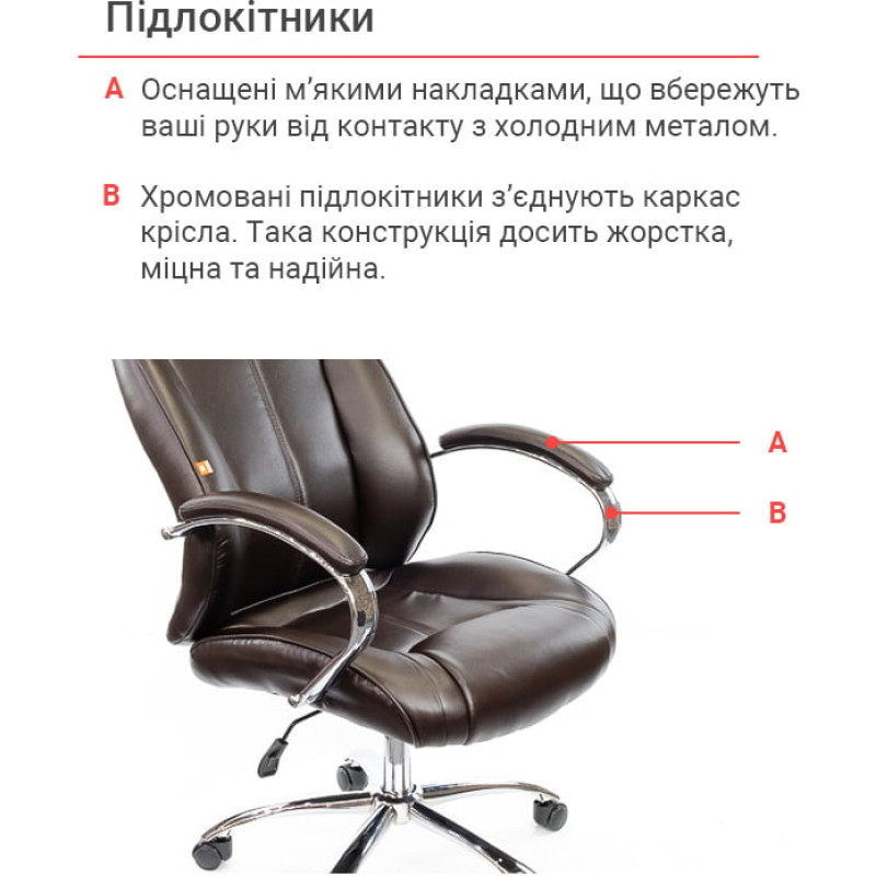 Кресло Сетиф CH ANF Коричневый (PU-темно-коричневый) (11201)