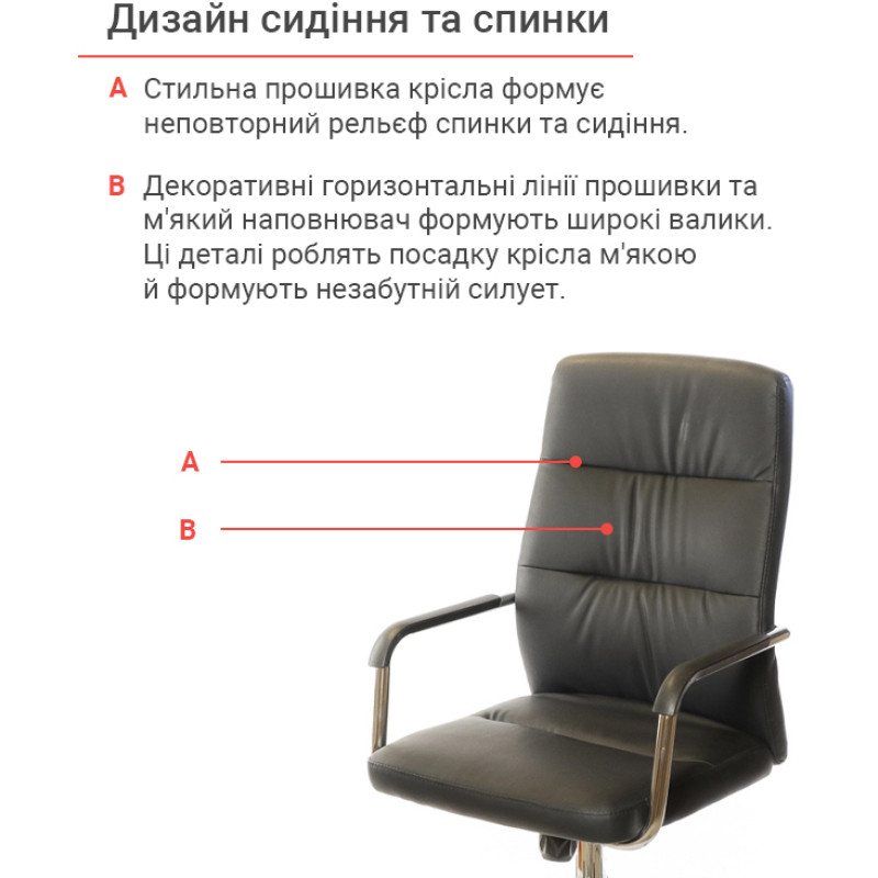 Кресло Натан CH TILT Черный (PU-черный) (12772)