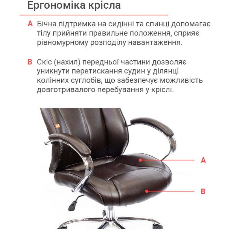 Кресло Сетиф CH ANF Коричневый (PU-темно-коричневый) (11201)