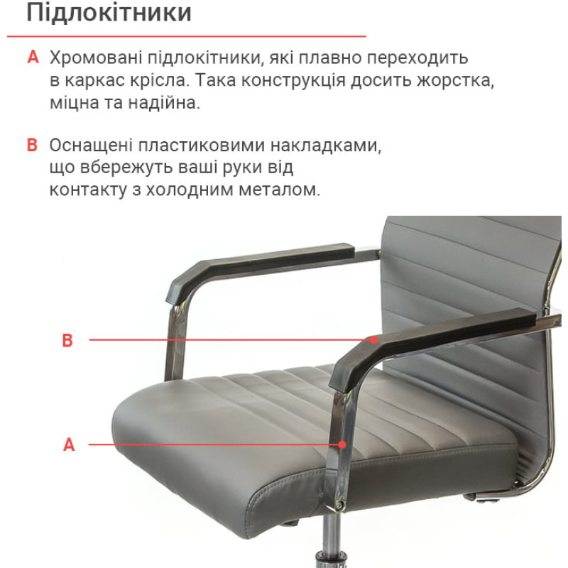 Кресло Кап FX СН TILT Серый (PU grey) (9906)