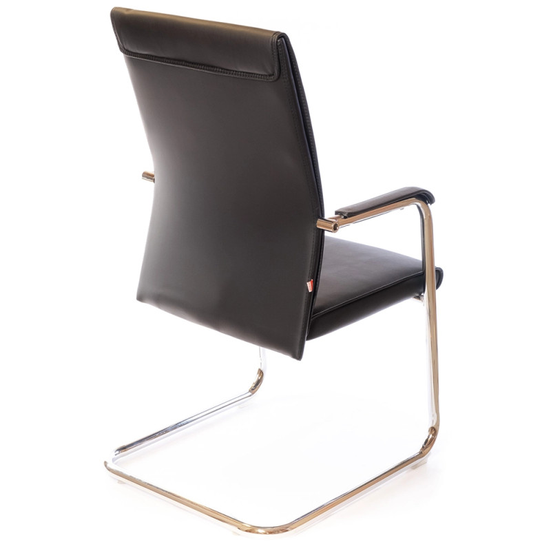 Кресло конференционное Пауэр CH CF УЦЕНКА Черный (PU-черный) (12770)