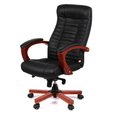 Кресло Атлант EX MB Черный (Кожа LC-A) (9638)