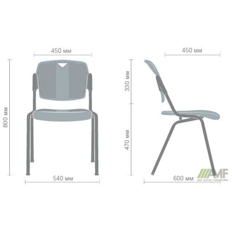 Стілець Рольф чорний пластик чорний (A011420)