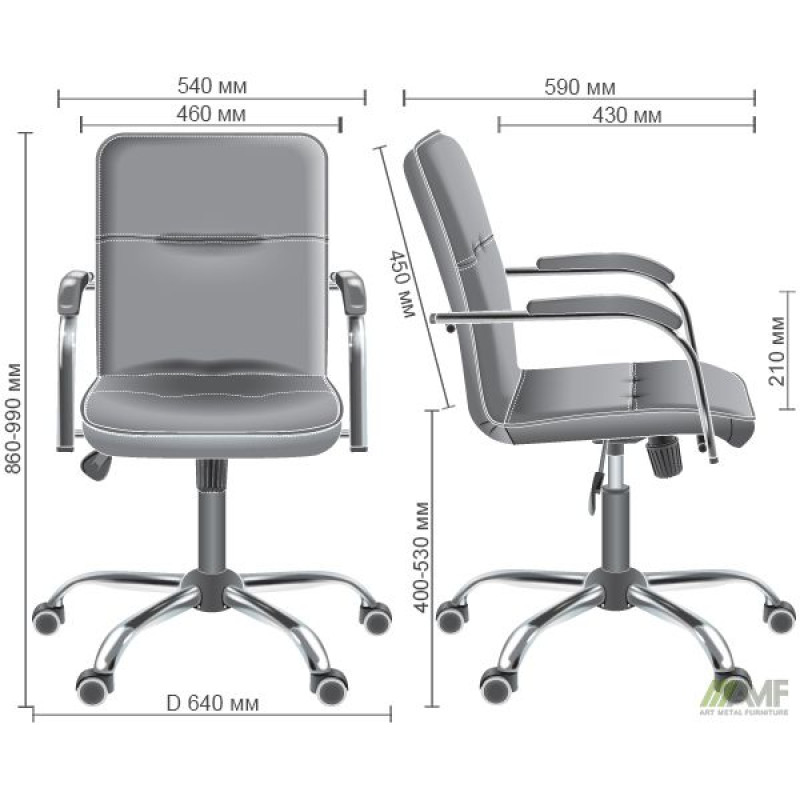 Крісло Самба-RC Хром горіх Неаполь N-20 без канта (A013002)