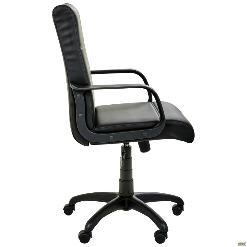 Крісло Фаворит Пластик на механізмі качання Кожзам чорний (A032082)