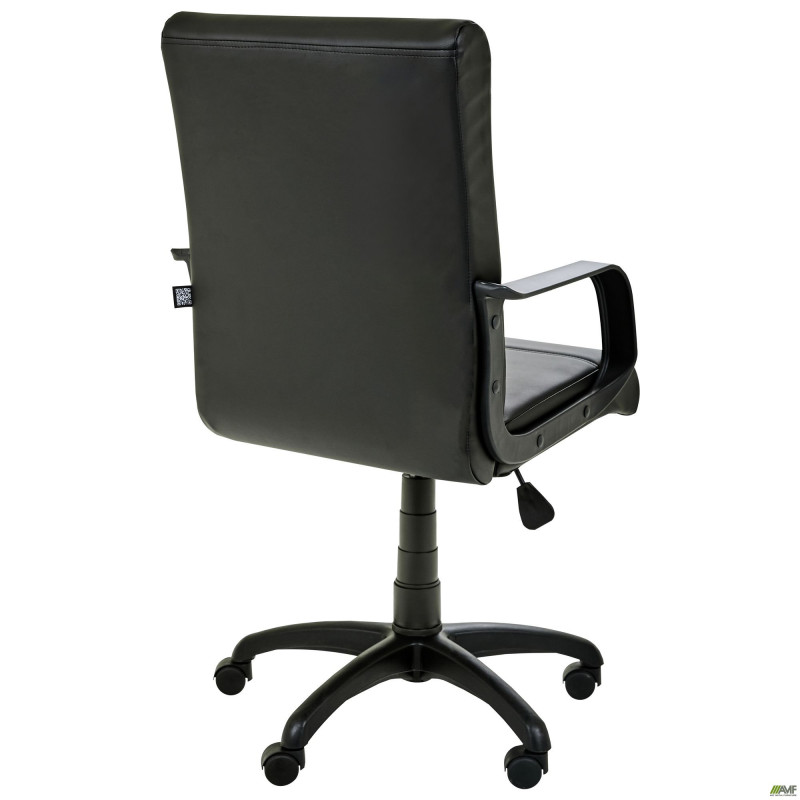 Крісло Фаворит Пластик на механізмі качання Кожзам чорний (A032082)