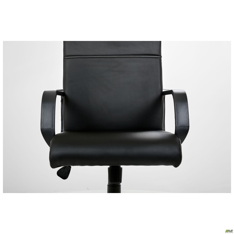 Крісло Фаворит Пластик на механізмі качання Кожзам чорний (A032082)